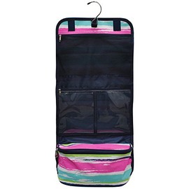 NGIL Rainbow Stripe Toiletry Cosmetic Jewelry Organizer Travel Pouch