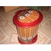 Decorative 10 L Oval Plastic Step Trash Can 13" Tall,