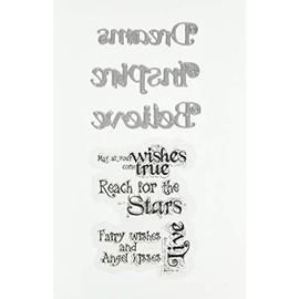 Sara Signature Collection Sara Signature - Enchanted Forest - Die & Stamp - Fairy Wishes Stamp and Metal Die Set, Clear/Silver
