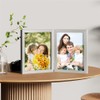 decorUhome Double 8x10 Picture Frame Vertical, Engineered Wood Bifold Photo