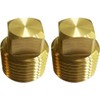 Boat Plug 1/2 Inch NPT Solid Brass Drain Plugs commonly Used in Boat Hulls, 2 Pack Solid Brass Boat Hull Spare Garboard Drain Plug for Bayliner Four Winns Glastron Larson Sea Ray Starcraft