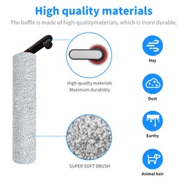 Cordless Floor Scrubber Brush Accessories for Dreame H12 Pro H12 Pro Plus H12 Pro Plus Mix H13 Pro Plus Mix M13 Beta H20 Mix Ce Replace Original H20H30 Vacuum Cleaner Roller 1 Pack