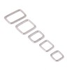 Swpeet 100 Pcs Assorted Metal Rectangle Ring, Webbing Belts Buckle