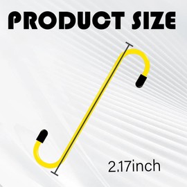 Clwalny 2PCS Brake Caliper Hanger, Brake Caliper Hanger Hooks with Rubber Tips, Mechanics Specialty Tools for Braking Bearing Axle and Suspension System Work, Automotive Repair Tools(Yellow)