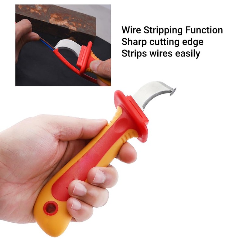 1000V Insulated Dismantling Knife Insulated Electricians Cable Stripping Knives with