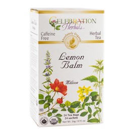 Celebration Herbals Lemon Balm Tea Bags, 24 Count