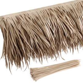 Mexican Straw Roof Thatch Palm Thatch Rolls Mexican Straw Roof Tiki Bar Grass Mexican Thatch Roll Duck Blind Grass for Thatch Roofing Tiki Bar Hut Decorations (Grey, 19.7 x 78.7 Inch)