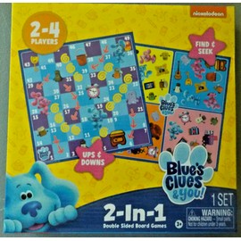 TCG Blue's Clues 2-in-1 Double Sided Board Game Nickelodeon Find & Seek Ups & Downs