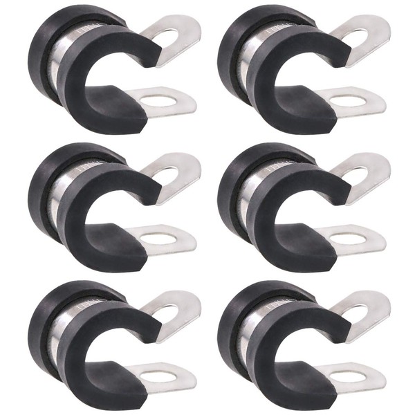 Keadic 20Pcs 3/8" (10mm) Cable Clamp Rubber Wire Clamps Stainless