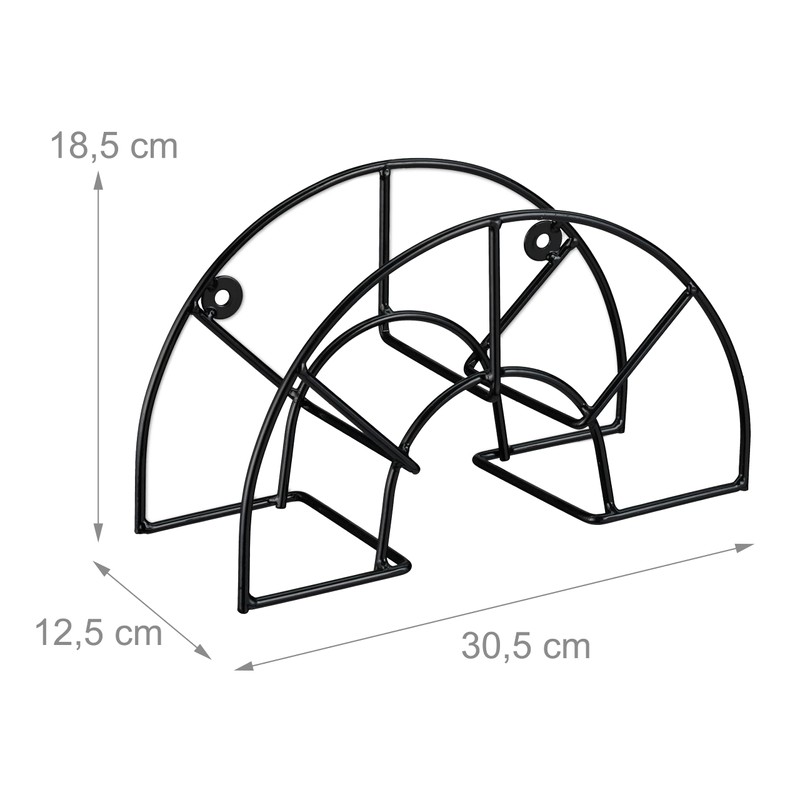 Relaxdays Hose Pipe Holder, for 45 m 5/8" Hosepipe, Wall-Mounted