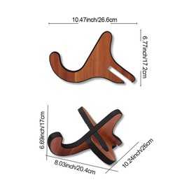 Ukulele Stand, Ukulele Holder, Guitar Stand, Ukulele Rack, Portable Foldable Wooden Instrument Stand X-Frame Stand with Sponge Edge, for Ukulele, Mandolin, Violin, Small Guitar