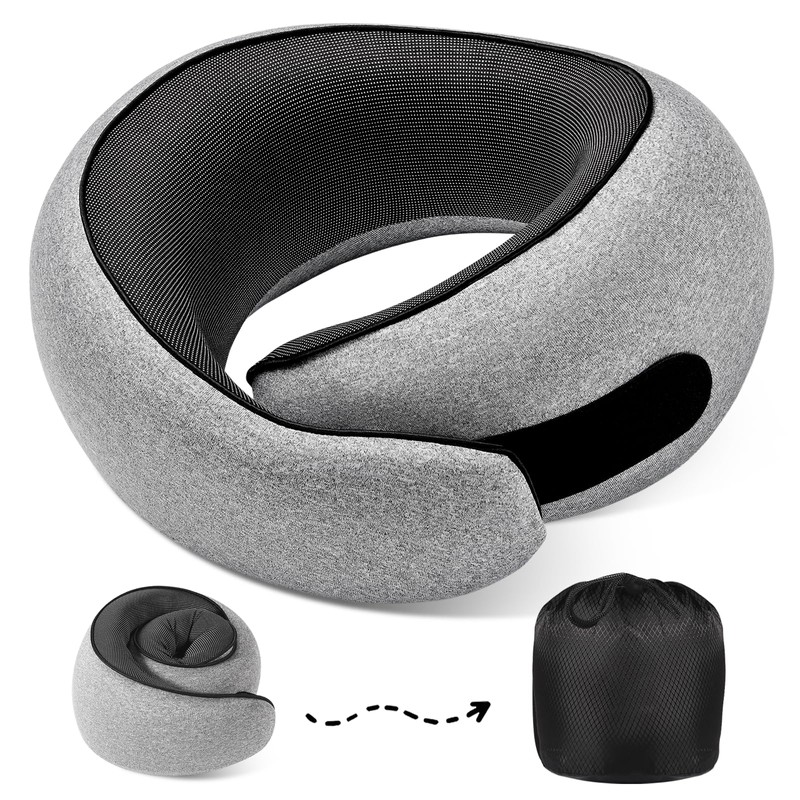 4litamz Travel Neck Pillows, 100% Memory Foam Filling, Travel Pillows