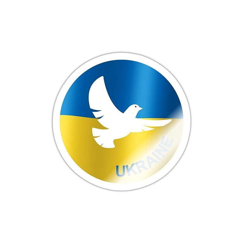 Spreadshirt Peace in Ukraine Sticker, 10 x 10 cm, White