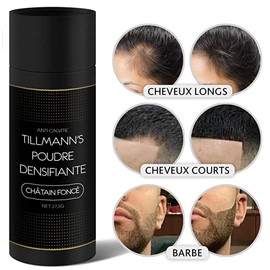 Hair Thickening Powder for Men and Women, Beard, Conceals Baldness and Roots, Natural Keratin, Easy and Quick, 27.5g Net Dark Chestnut Brown