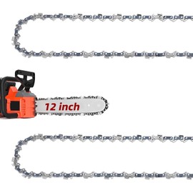 woojfcang 12 Inch Chainsaw Chain Low-Kickback 3/8" LP 45 Drive Links .043" Gauge,Chain Saw Replacement Chain Compatible with Stihl,Dewalt,Craftsman,Hyundai,Titan,Oregon,Makita and Other Chainsaws
