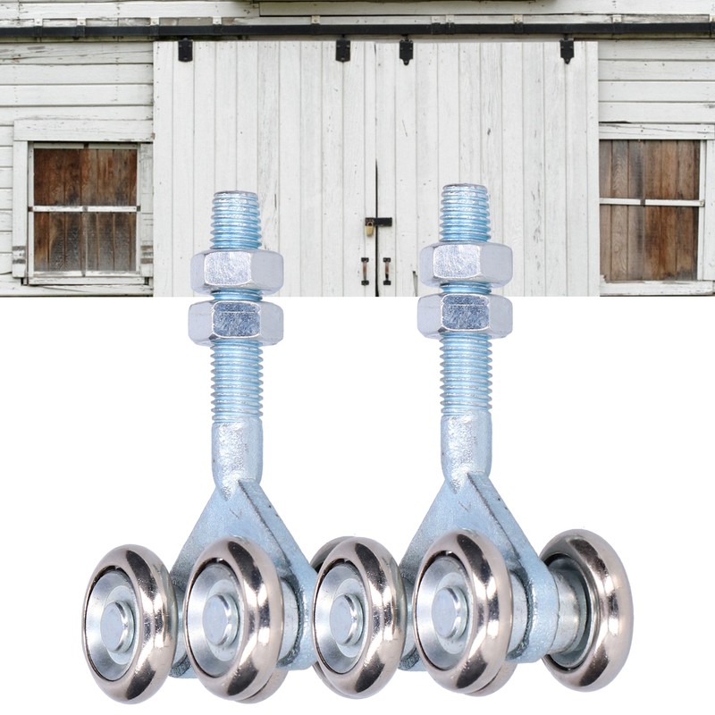 2Pcs Door Hanging Wheel Pulley Roller Glass Door Accessory for