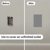 Rubber Bond Self-Adhesive Rubber Wall Outlet Cover Plate 5 Pack