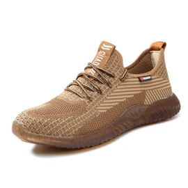 SUADEX Steel Toe Shoes Men Women Indestructible Work Safety Shoes Working Industrial Construction Sneakers Khaki