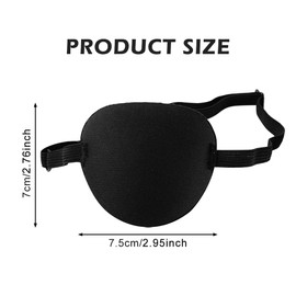 2Pcs Adjustable Eye Patches for Adults Kids, Soft and Comfortable Pirate Eye Patches for Amblyopia Lazy Eyes