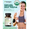 Nutrigent USDA Organic Milk Thistle Supplement, Silymarin Supplement 280 mg,