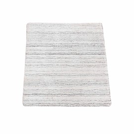 Shahbanu Rugs Ivory Modern Design Hand Loomed Wool Fragment Sample Mat Oriental Rug (2'x2')