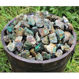 Bulk 1 lb Lot Rough Natural Chrysocolla (Raw Crystal Stone Tumbler Rock) 16 oz