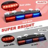 Emergency Dash Strobe Lights 2x16.8 Inch Red Blue 48W 48