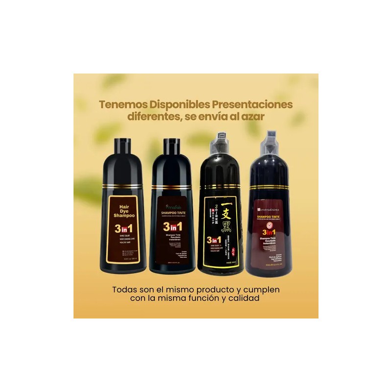 Shampoo Tinte Instantáneo Cubre Canas Natural Jengibre 500ml