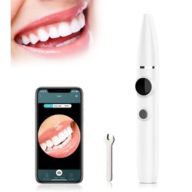 Kouric Visual Teeth Cleaning Kit,Plaque Removal with 3 Modes,Portable Tooth Cleaner with IPX7 Waterproof/LED/3 Replaceable Clean Heads,Dental Plaque Removal Tool for Home/Travel