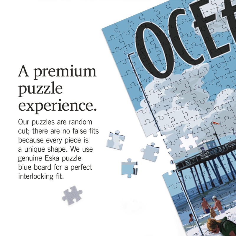 Lantern Press 1000 Piece Jigsaw Puzzle, Ocean City, New Jersey,