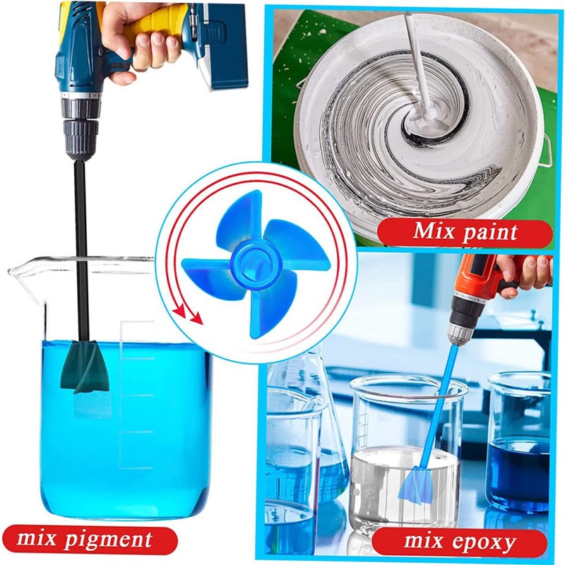 Outanaya 12pcs Epoxy Mixer Drill Attachments Paint Stirrer Tools for