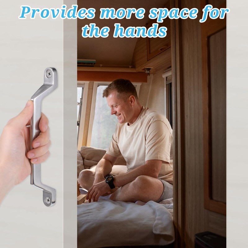 Zelphvt 2 Pcs RV Grab Door Handle 304 Stainless Steel