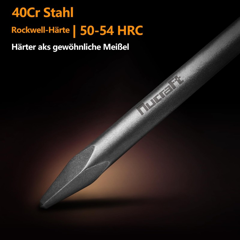 Nucraft Channel Chisel SDS-PLUS, 22 x 250 mm, Hollow Chisel