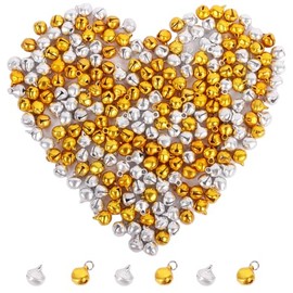 Plliocse 200pcs Small Bells for Crafting, Jingle Bells 10mm, Colorful Bells for Crafts, Mini Craft Bells 10mm, Small Bells for DIY Crafting Christmas Decorations, and Handmade Ornament