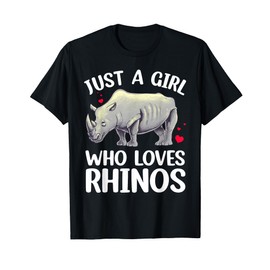 Cool Rhino Art For Women Girls Zoo Rhinoceros Chubby Unicorn T-Shirt