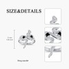 MONGAS Snake Ring 925 Sterling Silver Snake Rings for Women
