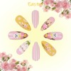 Easter Press on Nails Bunny Medium Almond Fake Nails with