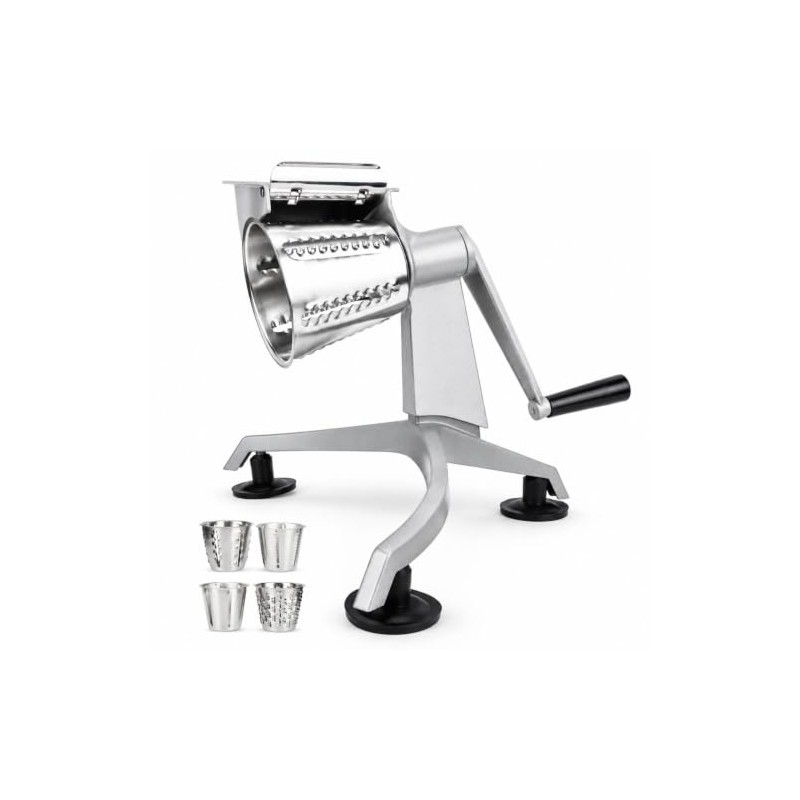 Oumefar Cortador de Verduras Manual, Manivela 5 Cuchillas, Acero Inoxidable