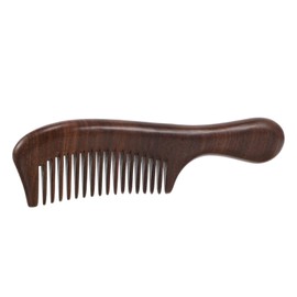Outanaya Sandalwood Tail Comb with Long Handle Fine Tooth Wooden Hair Care Tool for Women Effortless Detangling for Long Thick Hair Scalp Stimulating and Elegant Design for Daily Use
