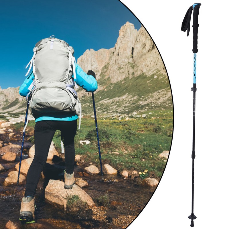 7075 Aluminium Alloy Outdoor Climbing Stretchable Trekking Pole Alpenstock Outside