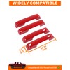 Savadicar 4-Piece Red Door Handle Cover Trim Set for 2021-Present