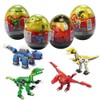 Anditoy 4 Pack Dinosaur Building Blocks Toys in Jumbo Eggs