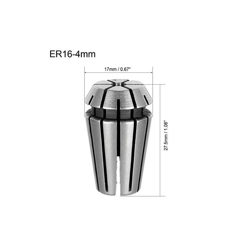sourcing map ER16 4mm Spring Collet Chuck for CNC Engraving