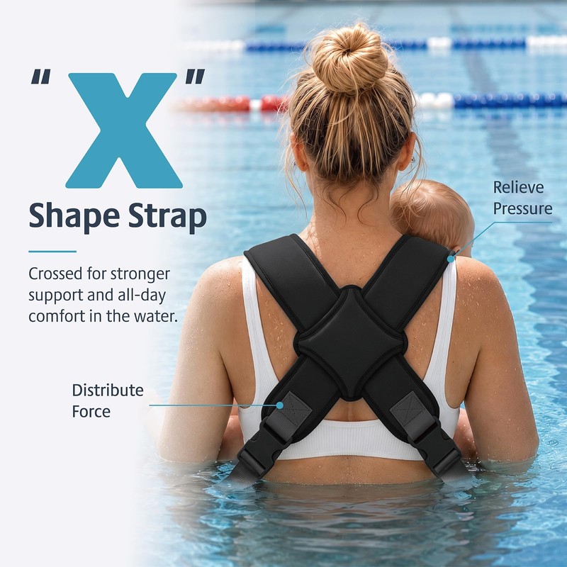 Water Baby Carrier, Quick-Dry Neoprene Infant Sling,Black