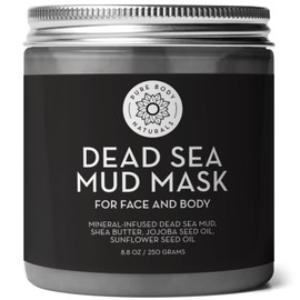 Pure Body Naturals Dead Sea Mud Mask - Acne Blackheads Facial Self Care for Oily Skin and Men and Women Minimize Pores with Clay Charcoal 8.8 oz / 퓨어 바디 내추럴 데드 씨 머드 마스크 - 여드름 블랙헤드 지성 피부를 위한 페이스 및 남녀를 페이셜 셀프 케어 클레이 숯으로 모공 최소화 8.8온스
