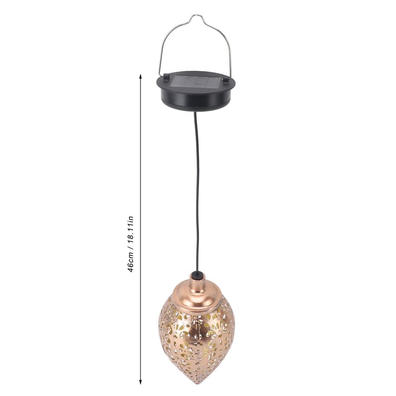 Solar Powered Patio Lamp LED Hanging Light Retro Decorative Lantern