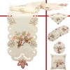 Quinnyshop - Owl Leaf Embroidery Tablecloth Approx. 85 x 85
