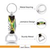 Multifunctional Bottle Opener Keychain Corkscrew Keychains - Carribean Countries -
