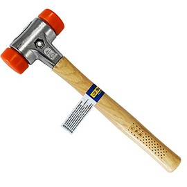 S&R Soft Mallet, Plastic Hammer, PU Head, High Quality Hickory Hardwood Wooden Handle, Heavy Duty Cast Steel Housing, 30mm Hammer Head, Ideal for Crafts, Mechanics, Assembly