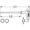 KS Tools 151.2845 T-Handle hex Key Wrench, 9/64"